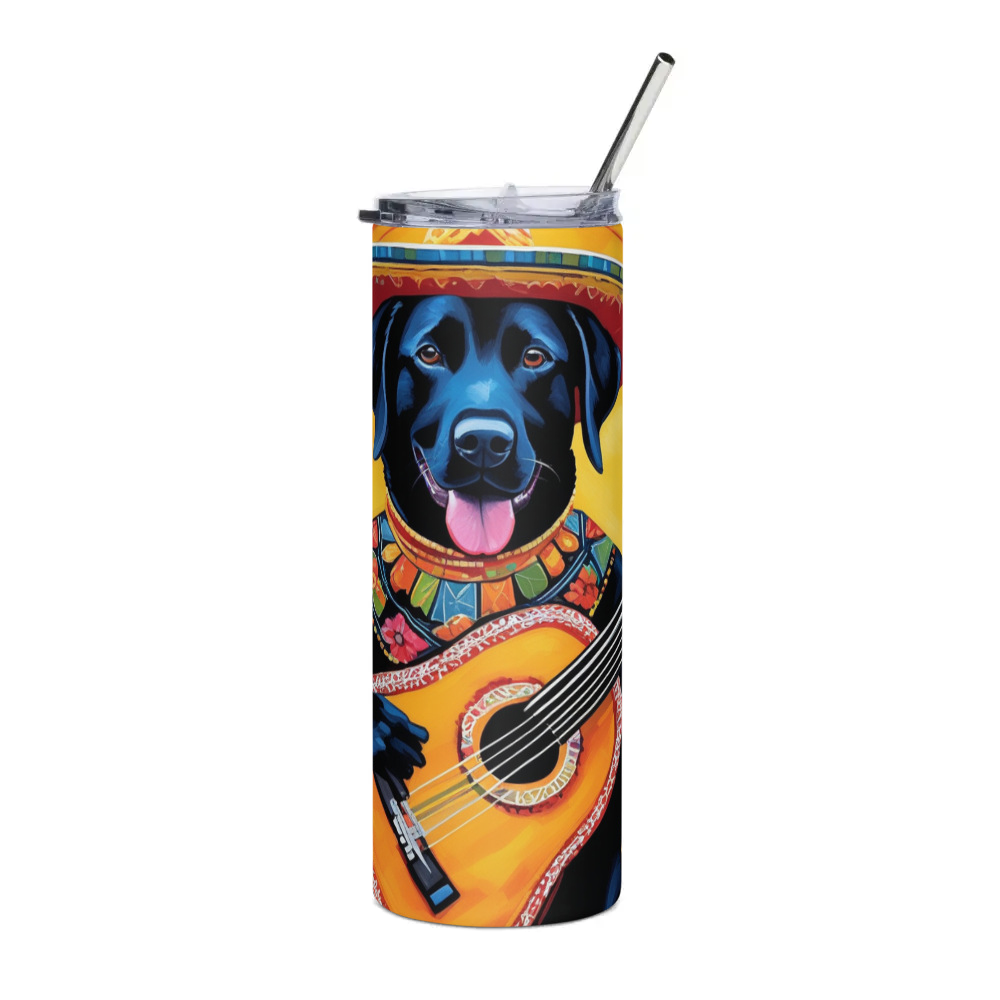 PugMug Custom Black Labrador Retriever Stainless Steel Tumbler