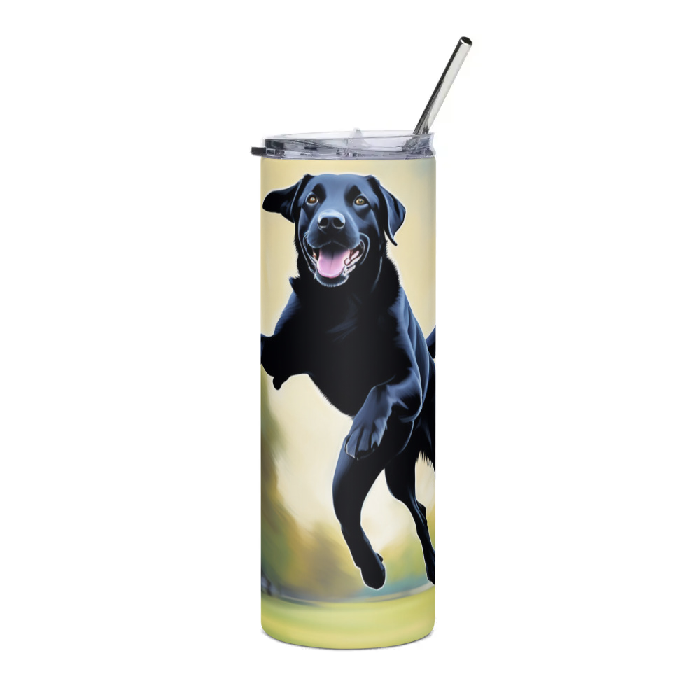 PugMug Custom Black Labrador Retriever Stainless Steel Tumbler