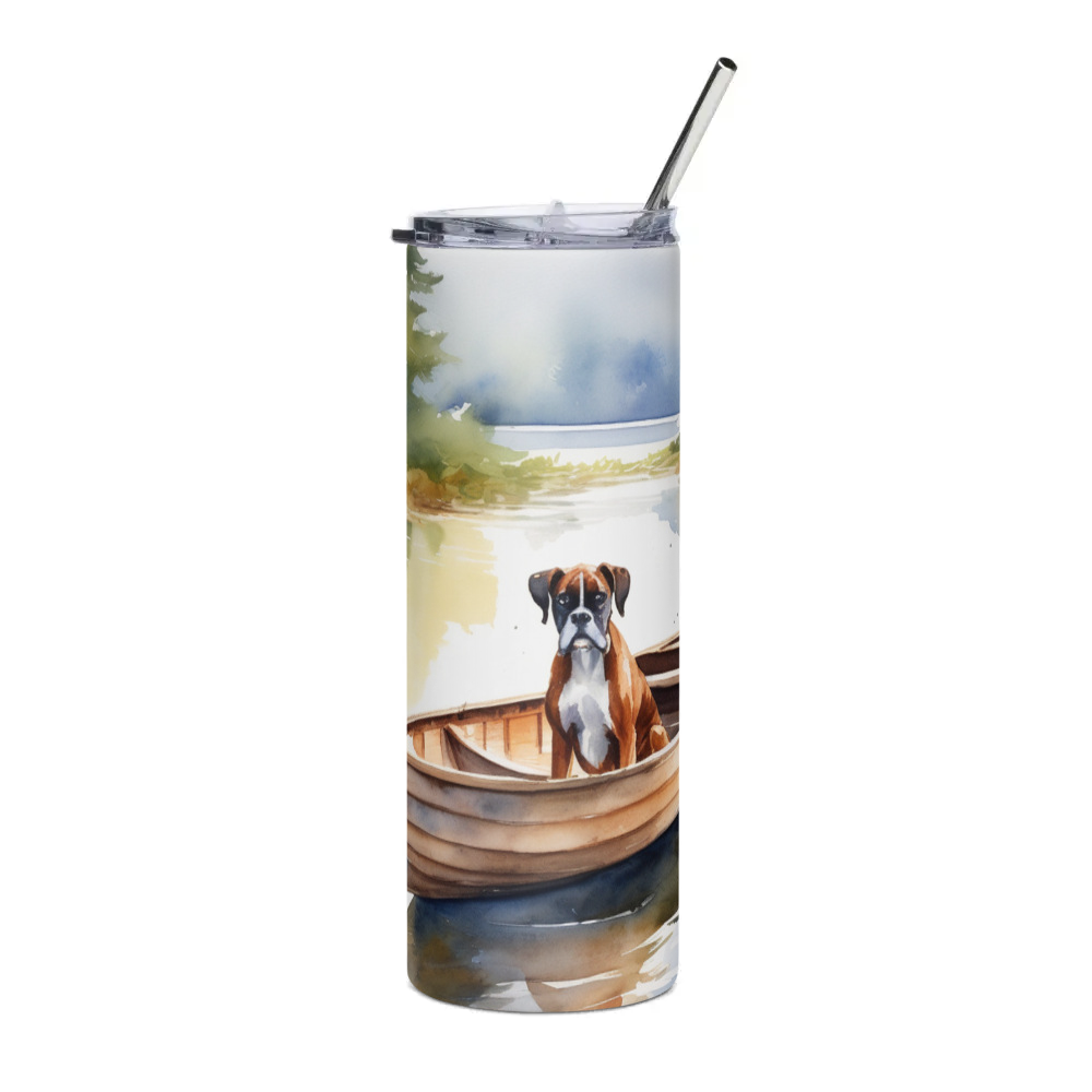 PugMug Custom Boxer Dog Stainless Steel Tumbler