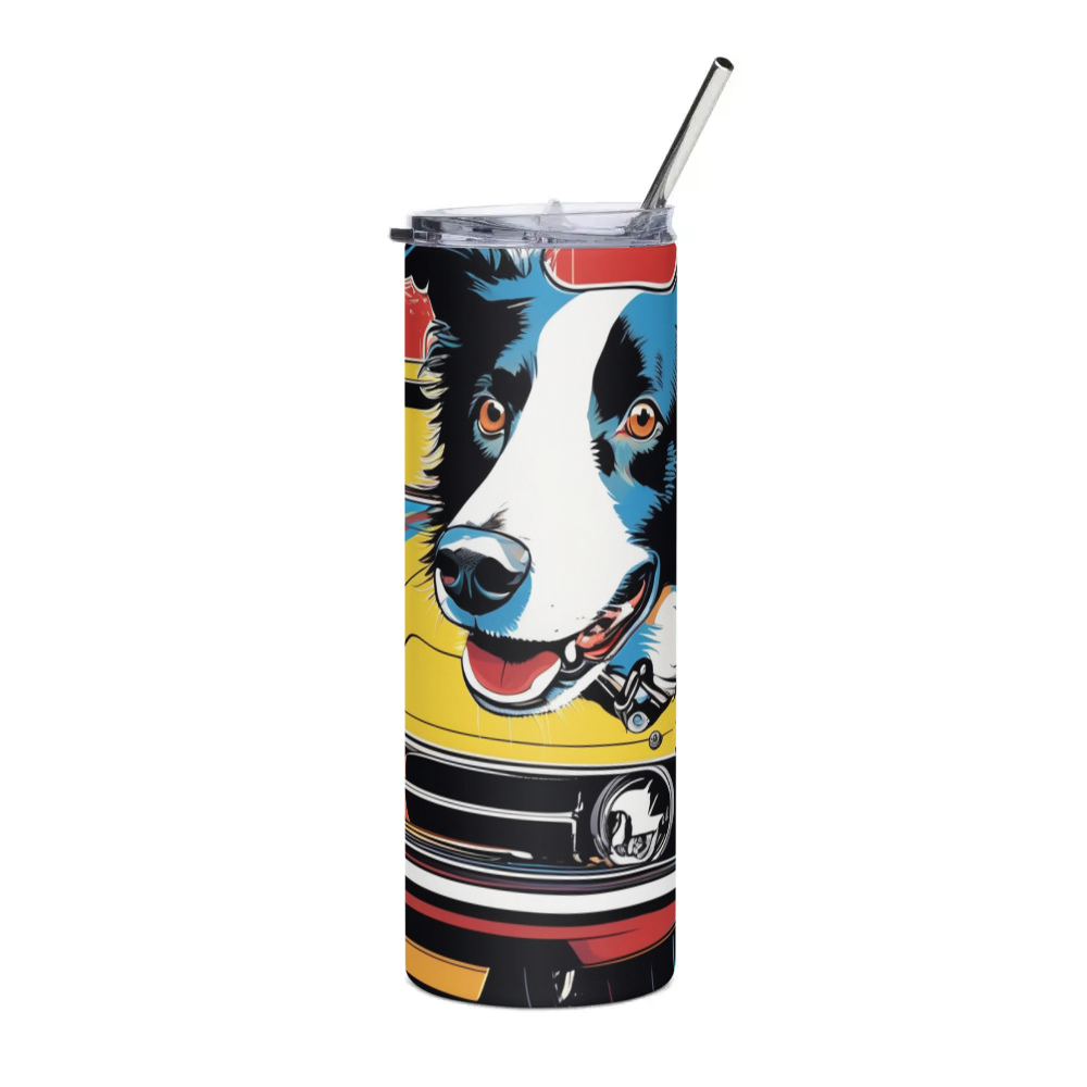 PugMug Custom Border Collie Stainless Steel Tumbler