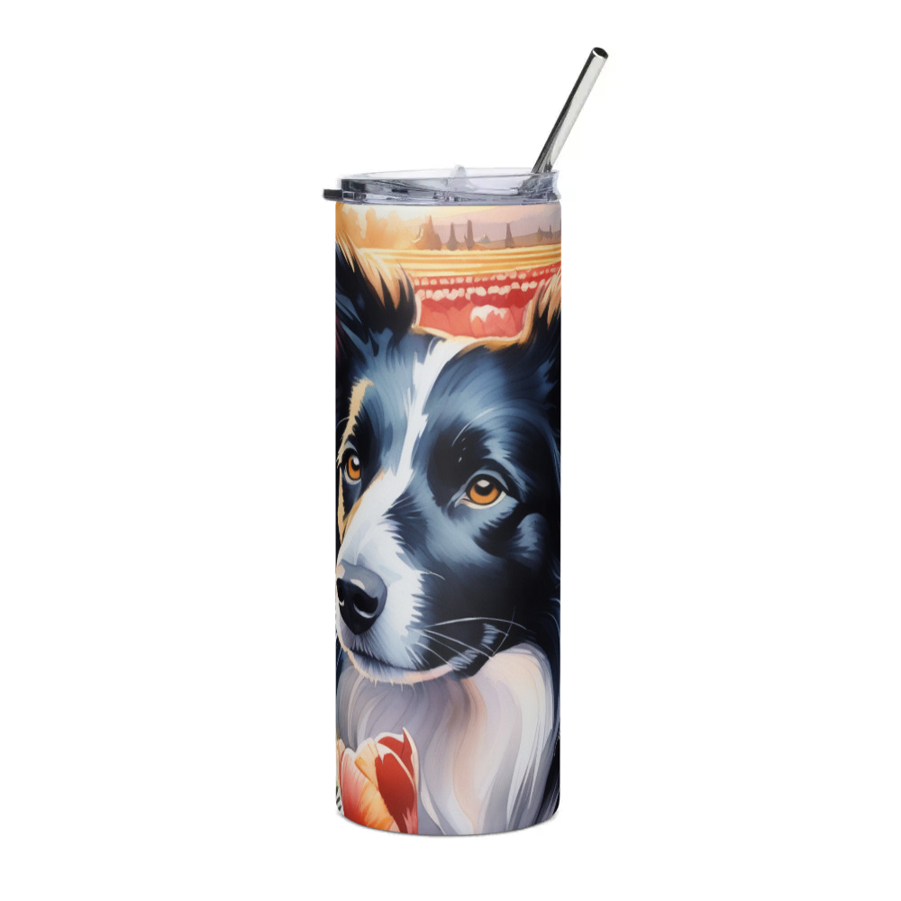 PugMug Custom Border Collie Stainless Steel Tumbler