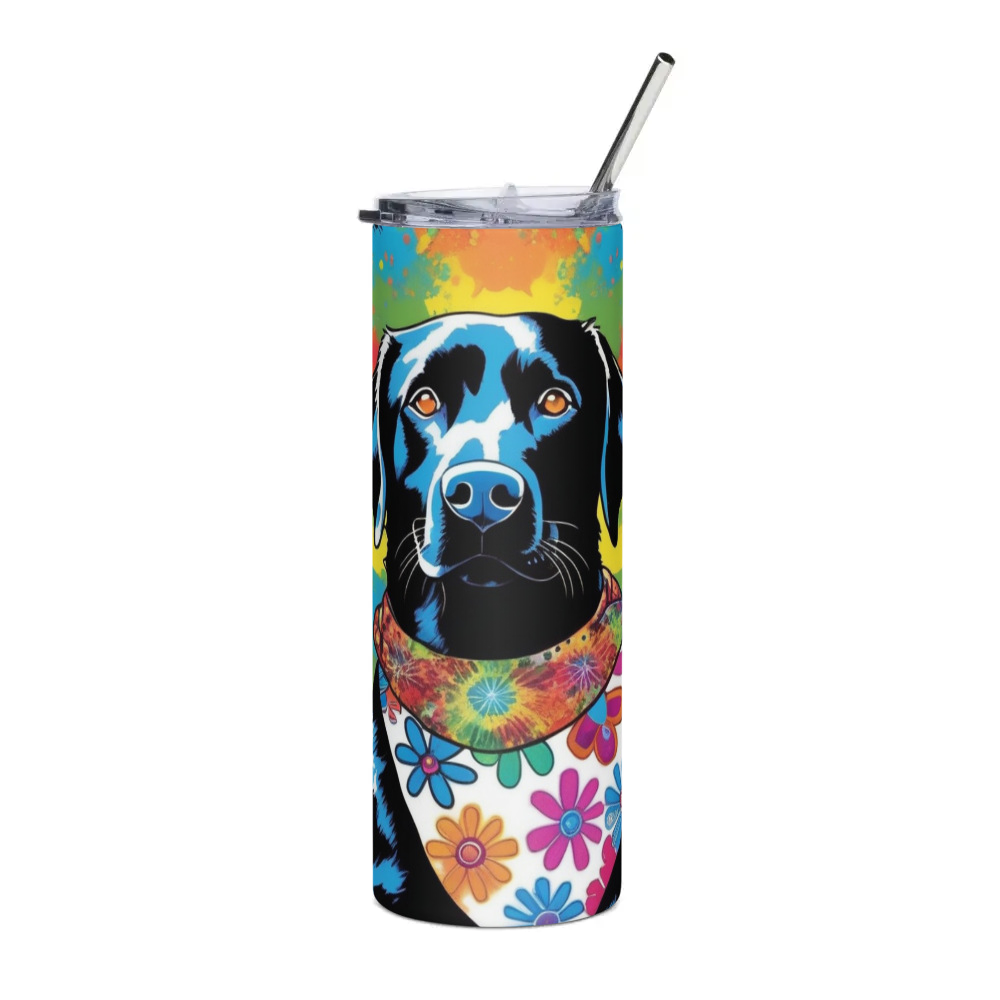 PugMug Custom Black Labrador Retriever Stainless Steel Tumbler