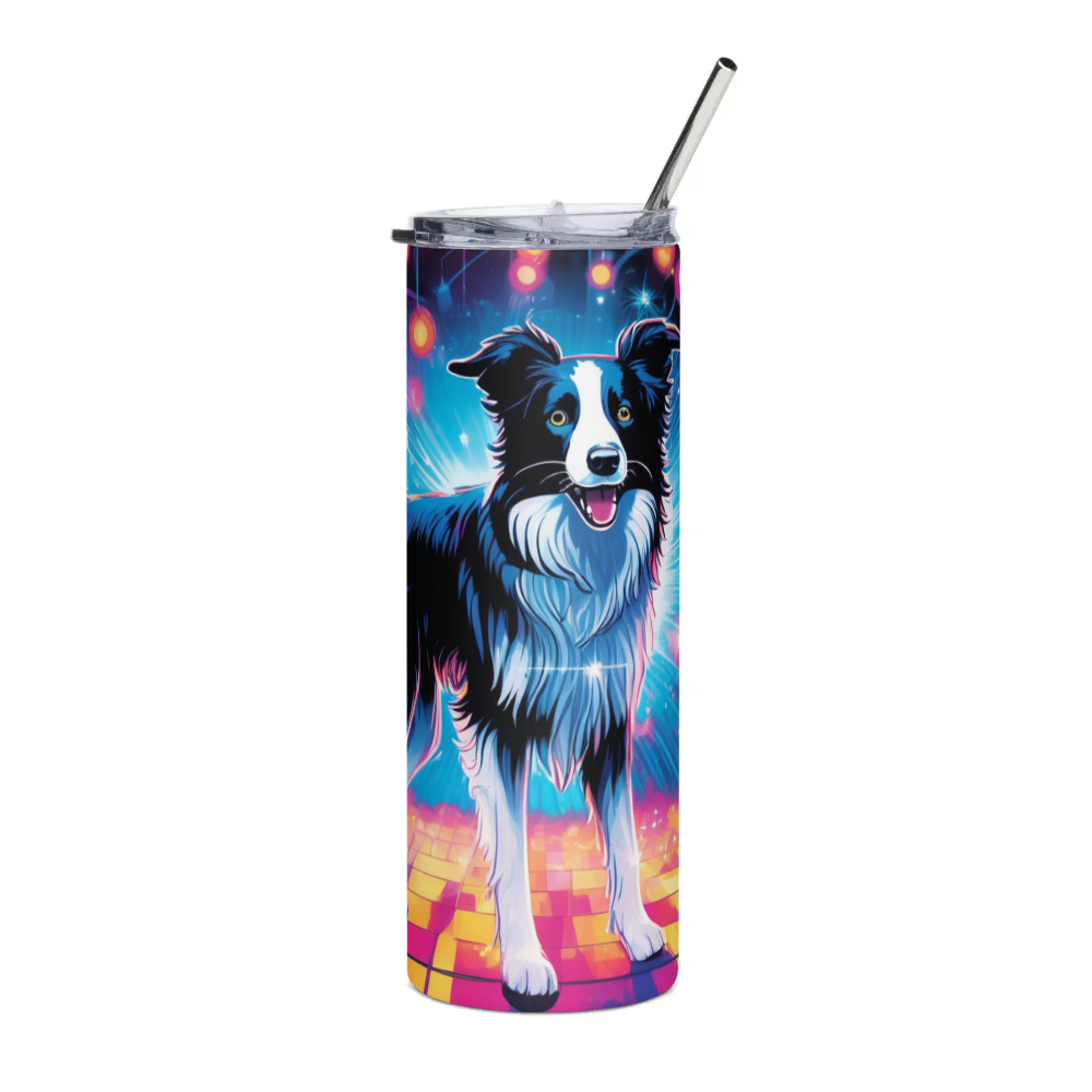 PugMug Custom Border Collie Stainless Steel Tumbler