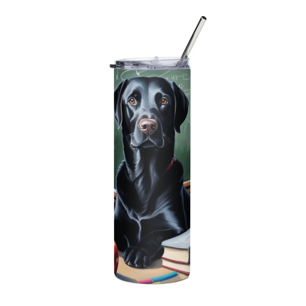 PugMug Custom Black Labrador Retriever Stainless Steel Tumbler