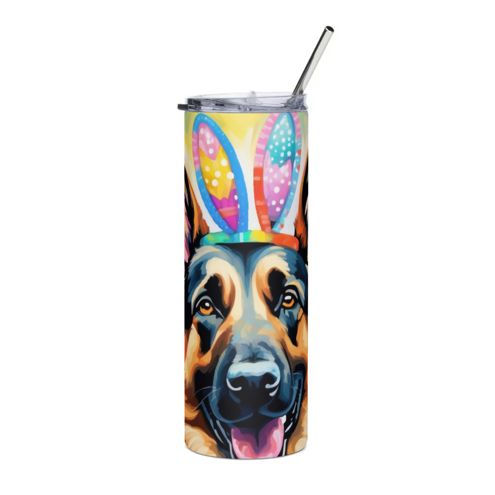 PugMug Custom German Shepherd Dog Stainless Steel Tumbler