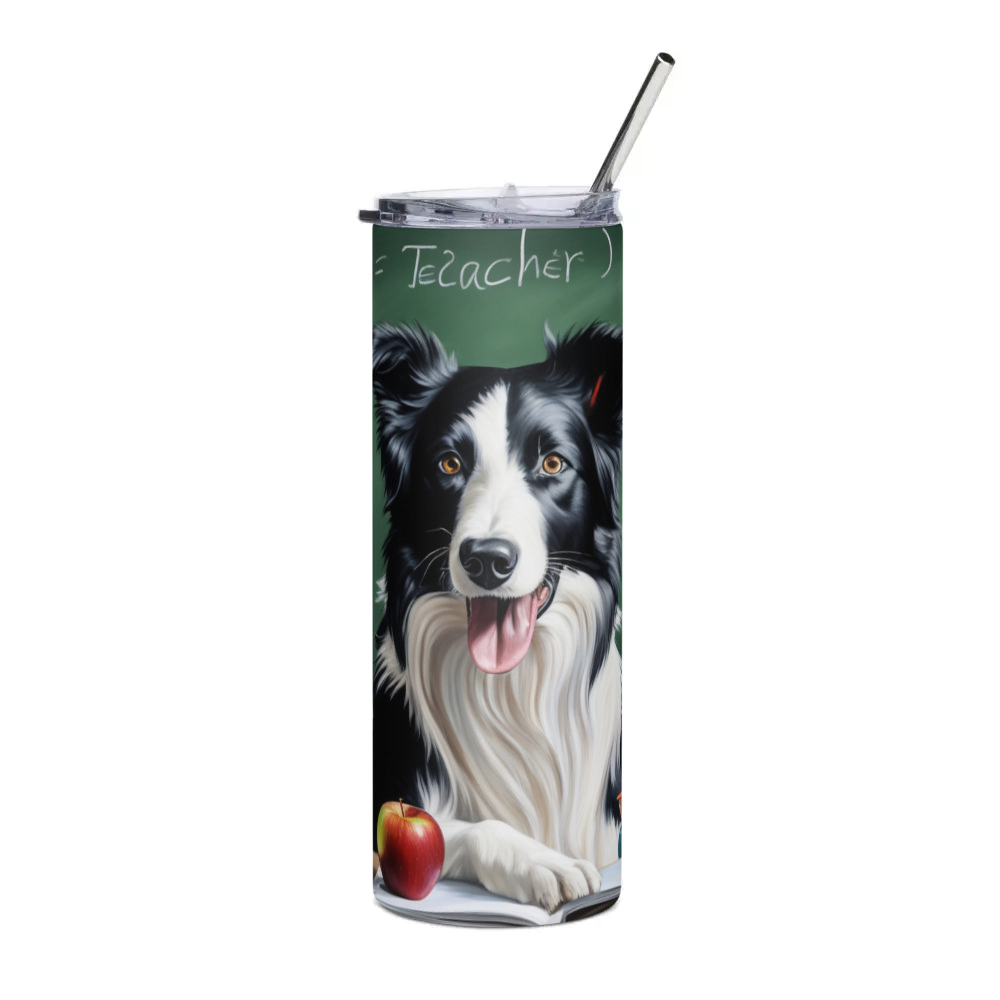 PugMug Custom Border Collie Stainless Steel Tumbler