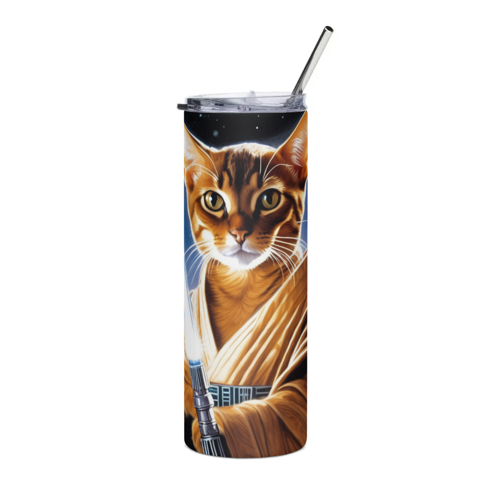 PugMug Custom Tabby Abyssinian Cat Stainless Steel Tumbler