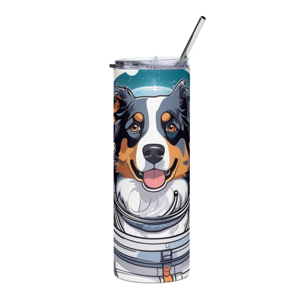 PugMug Custom Australian Shepherd Dog Stainless Steel Tumbler
