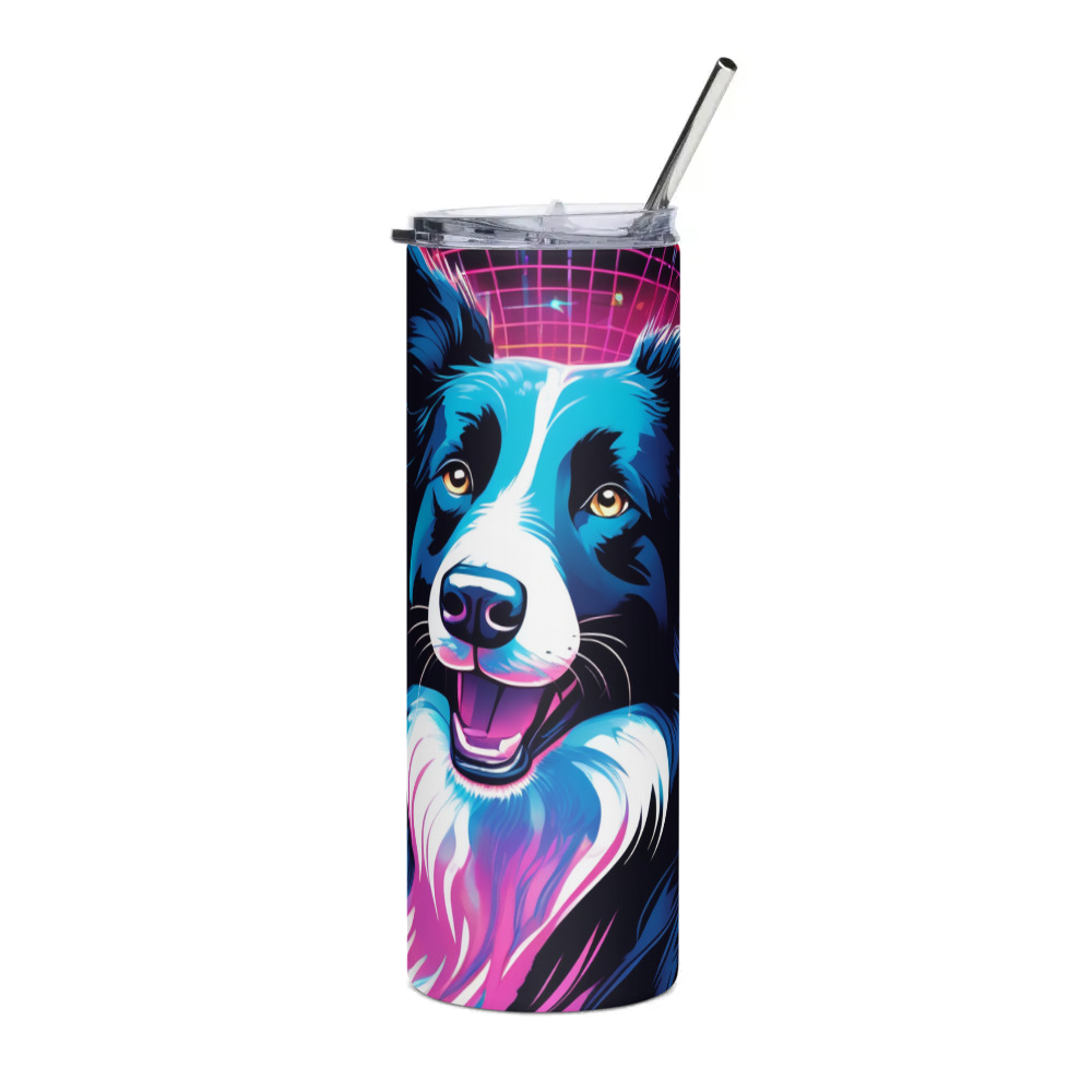PugMug Custom Border Collie Stainless Steel Tumbler