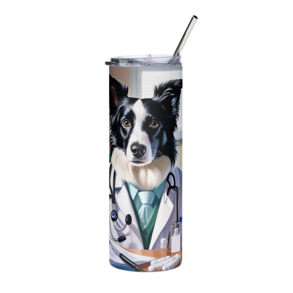PugMug Custom Border Collie Stainless Steel Tumbler