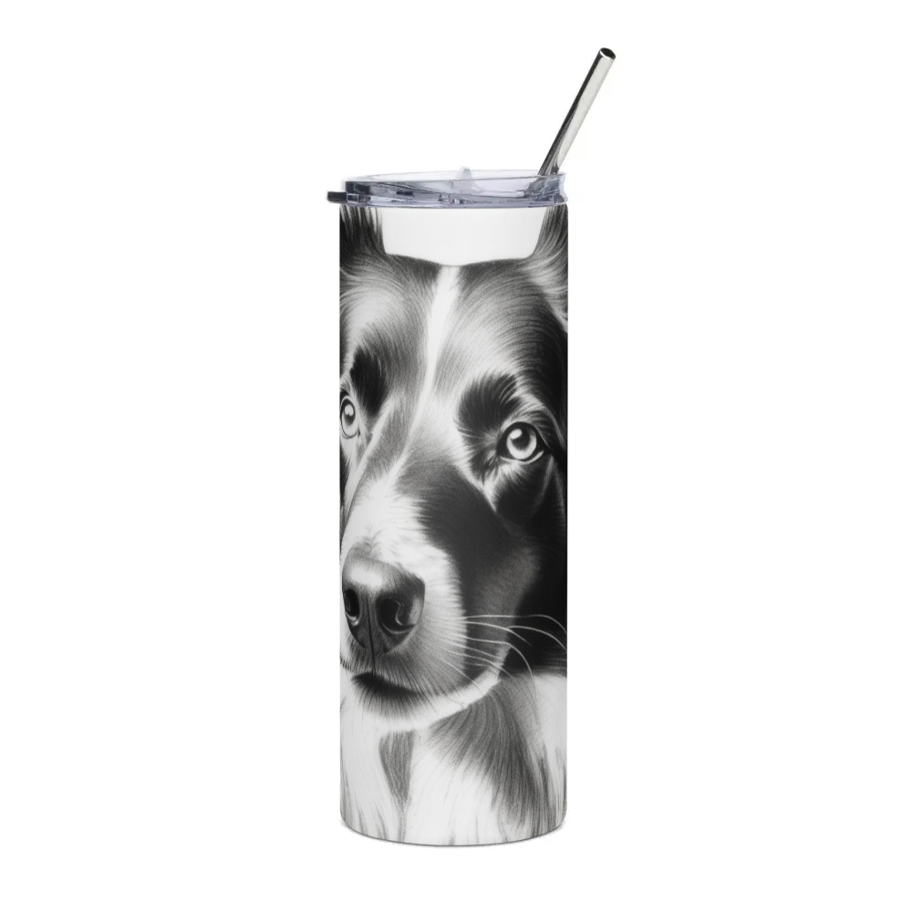 PugMug Custom Border Collie Stainless Steel Tumbler