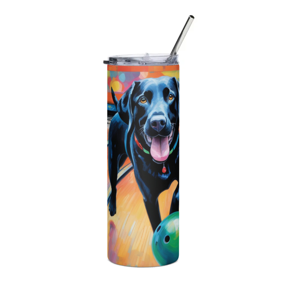 PugMug Custom Black Labrador Retriever Stainless Steel Tumbler