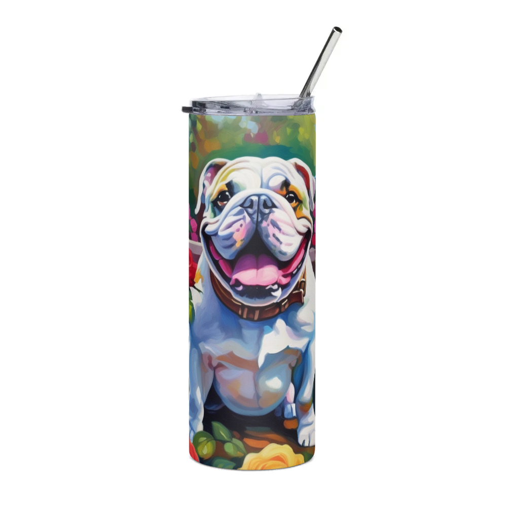 PugMug Custom Bulldog Stainless Steel Tumbler