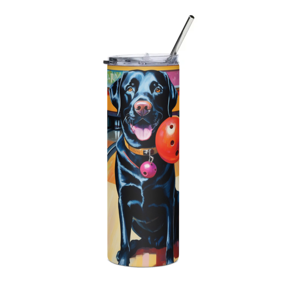 PugMug Custom Black Labrador Retriever Stainless Steel Tumbler