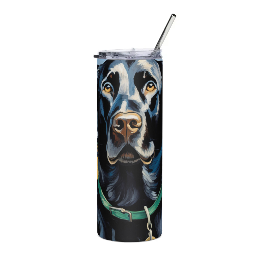 PugMug Custom Black Labrador Retriever Stainless Steel Tumbler