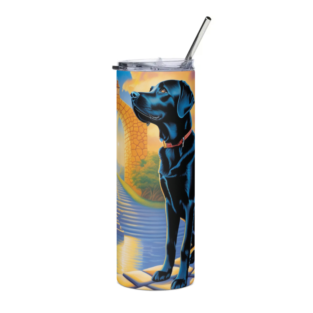 PugMug Custom Black Labrador Retriever Stainless Steel Tumbler