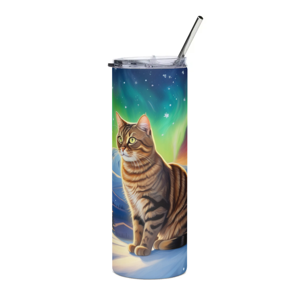 PugMug Custom Tabby Exotic Cat Stainless Steel Tumbler