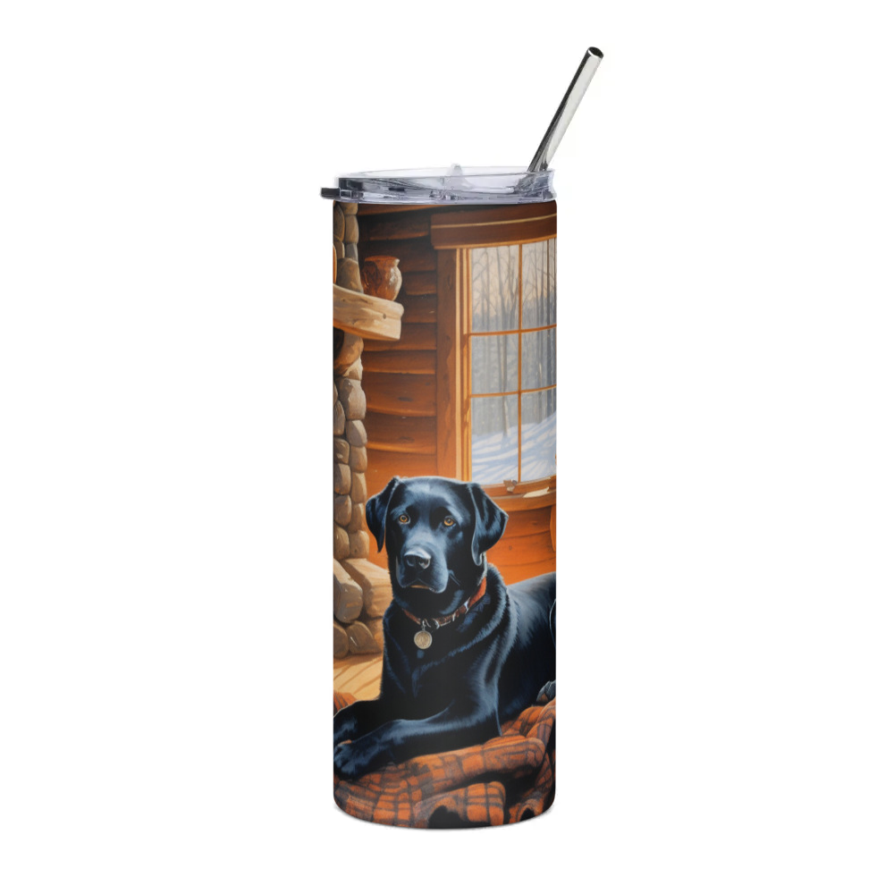 PugMug Custom Black Labrador Retriever Stainless Steel Tumbler