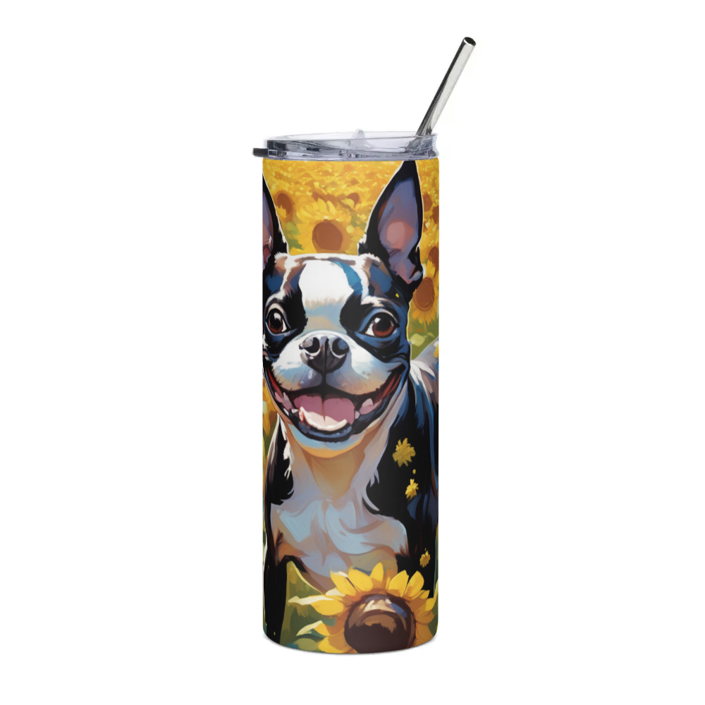 PugMug Custom Boston Terrier Stainless Steel Tumbler