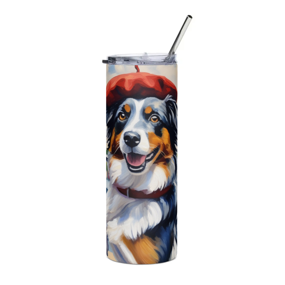 PugMug Custom Australian Shepherd Dog Stainless Steel Tumbler