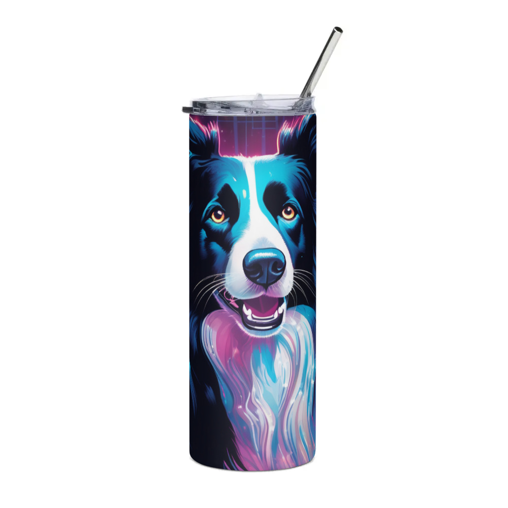 PugMug Custom Border Collie Stainless Steel Tumbler