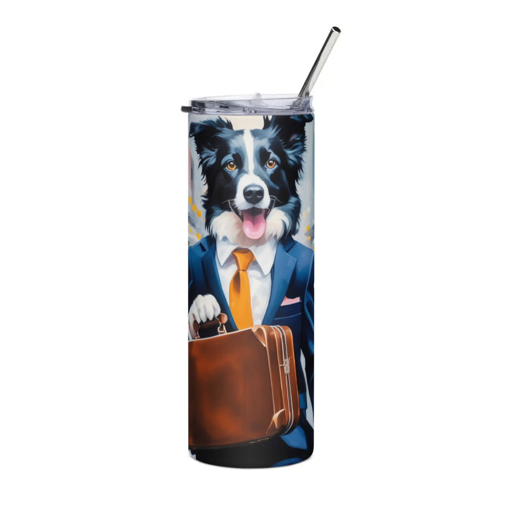 PugMug Custom Border Collie Stainless Steel Tumbler