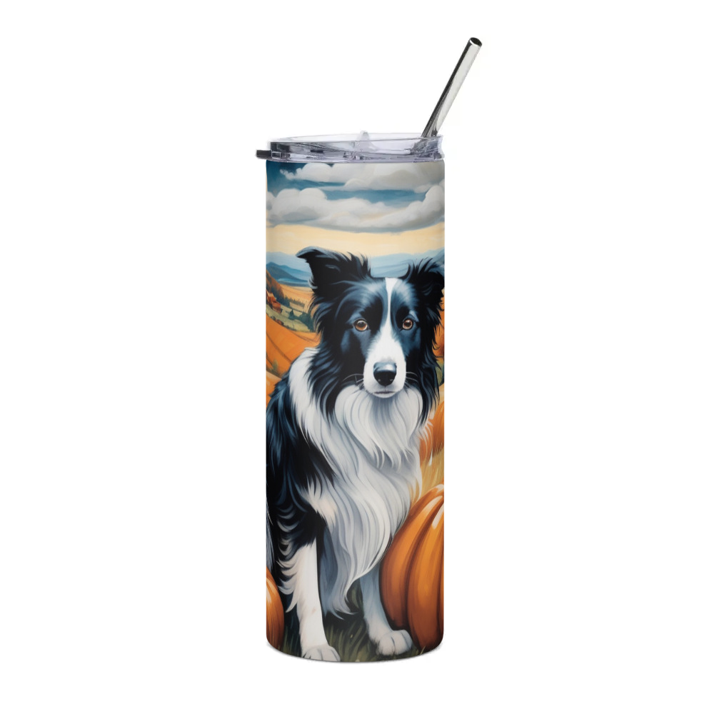 PugMug Custom Border Collie Stainless Steel Tumbler