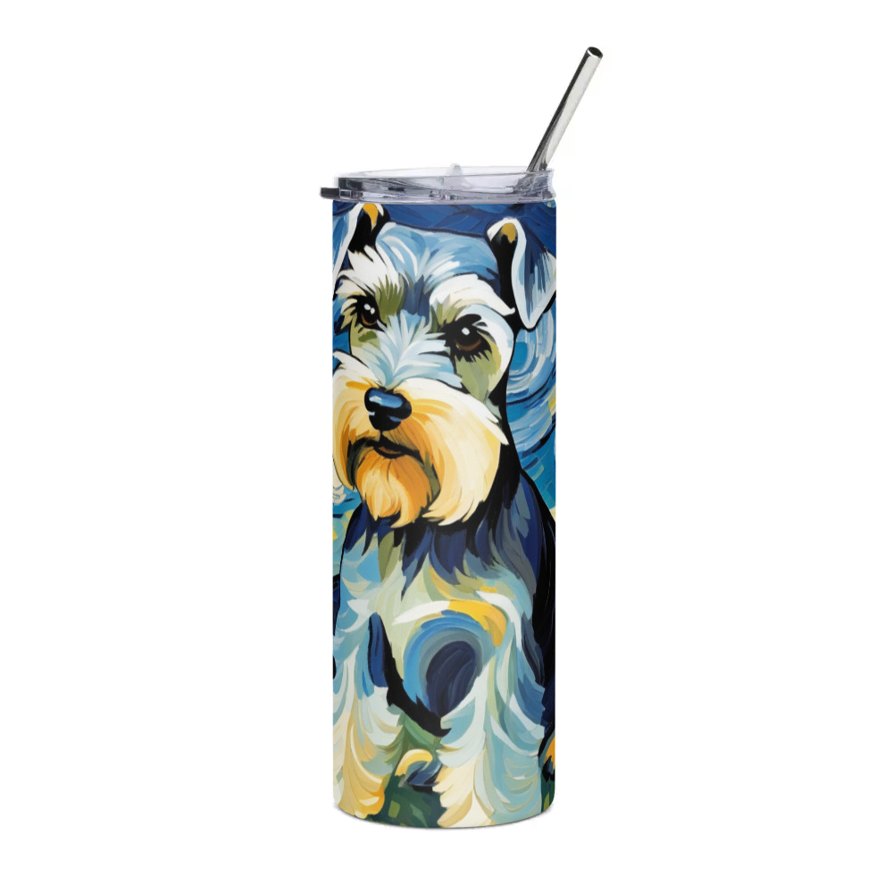 PugMug Custom Miniature Schnauzer Stainless Steel Tumbler