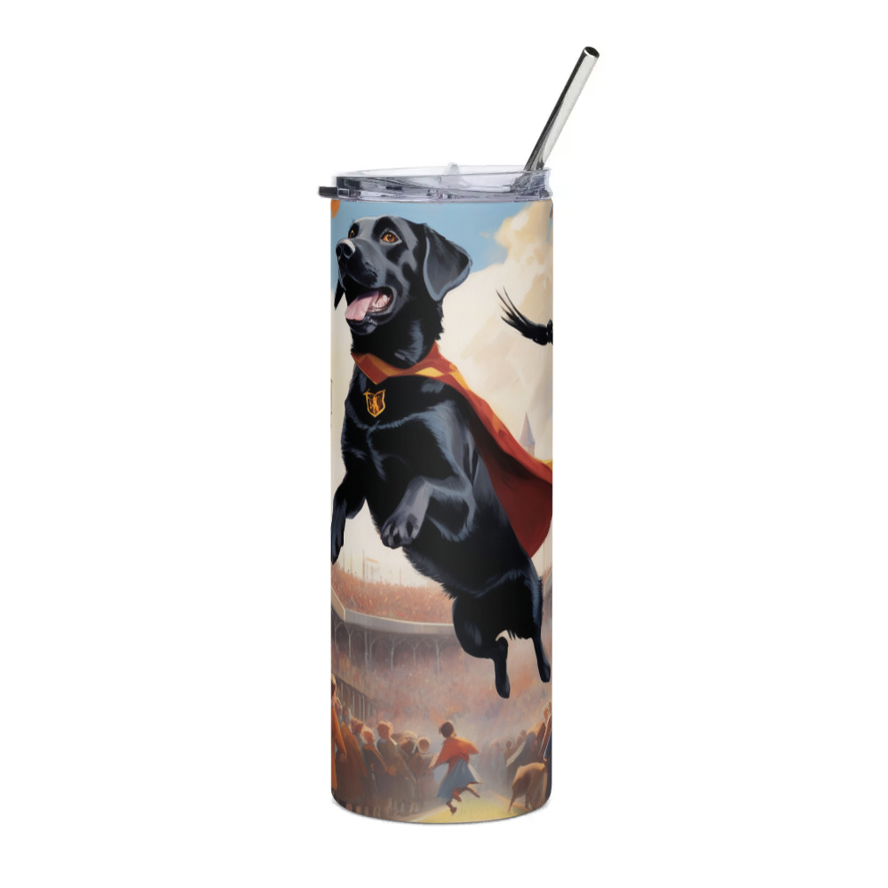 PugMug Custom Black Labrador Retriever Stainless Steel Tumbler