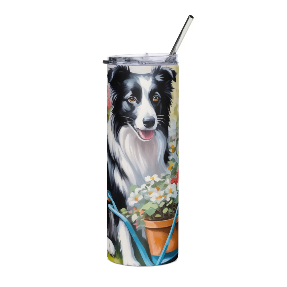 PugMug Custom Border Collie Stainless Steel Tumbler