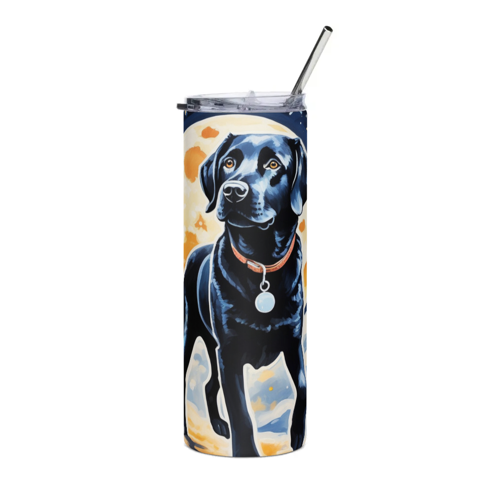 PugMug Custom Black Labrador Retriever Stainless Steel Tumbler