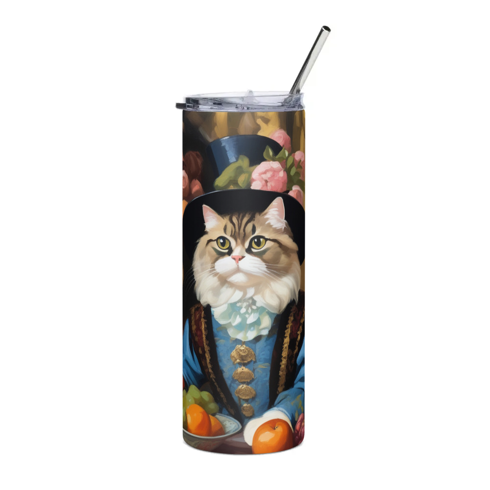 PugMug Custom Tabby Persian Cat Stainless Steel Tumbler