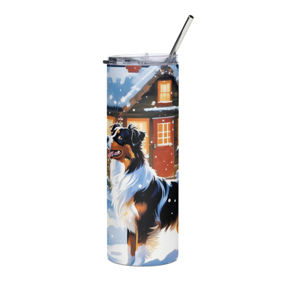 PugMug Custom Miniature American Shepherd Stainless Steel Tumbler