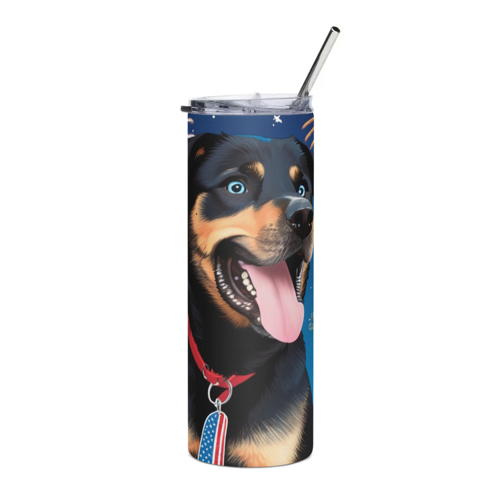 PugMug Custom Blue Stainless Steel Tumbler