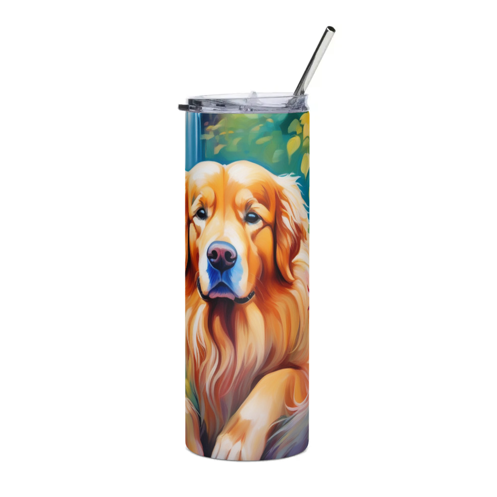 PugMug Custom Golden Retriever Stainless Steel Tumbler