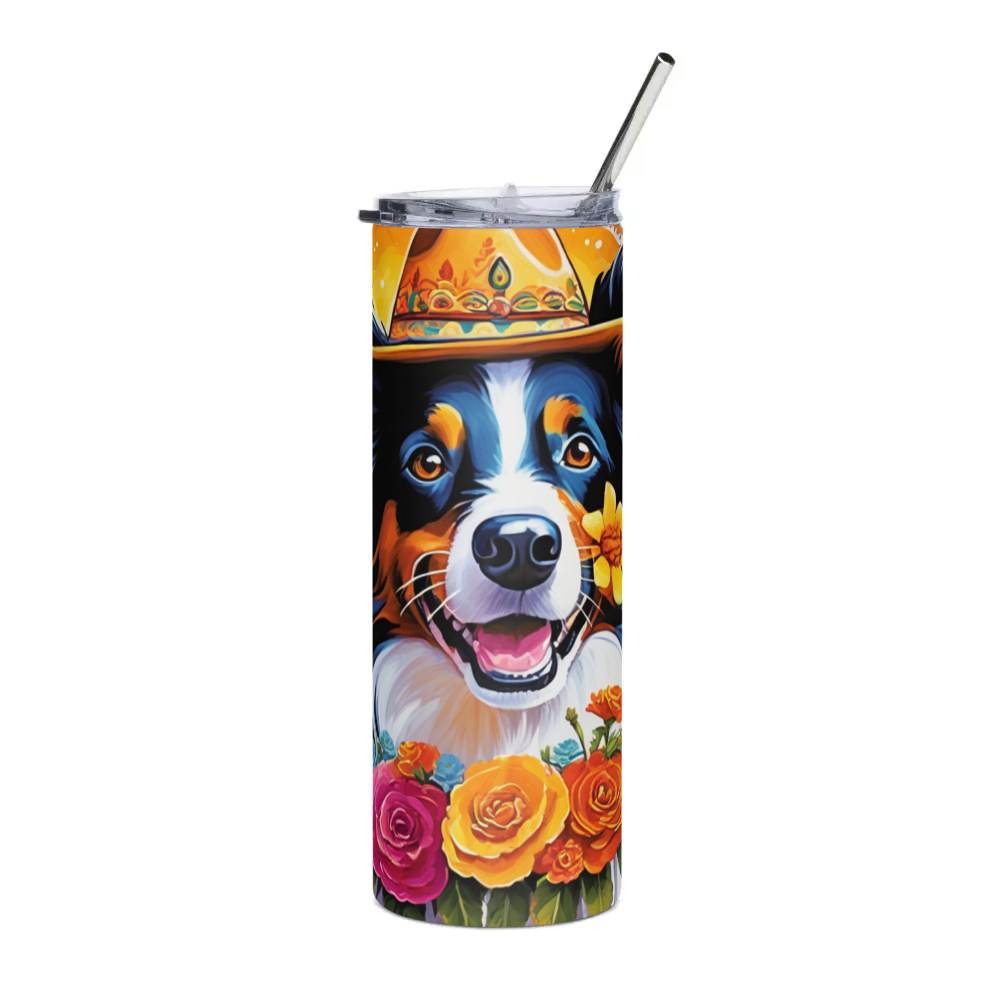 PugMug Custom Border Collie Stainless Steel Tumbler