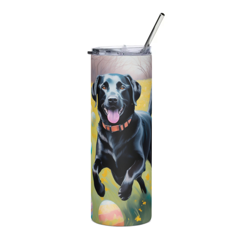 PugMug Custom Black Labrador Retriever Stainless Steel Tumbler