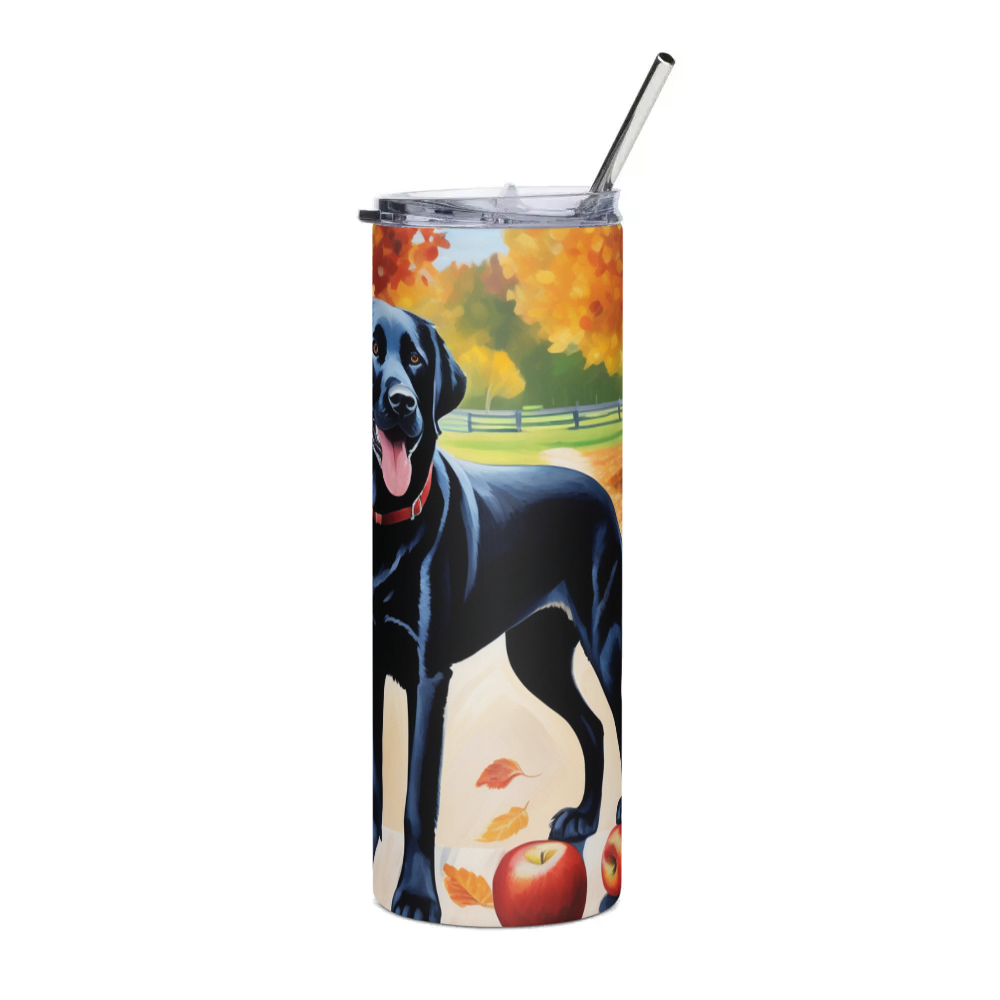 PugMug Custom Black Labrador Retriever Stainless Steel Tumbler
