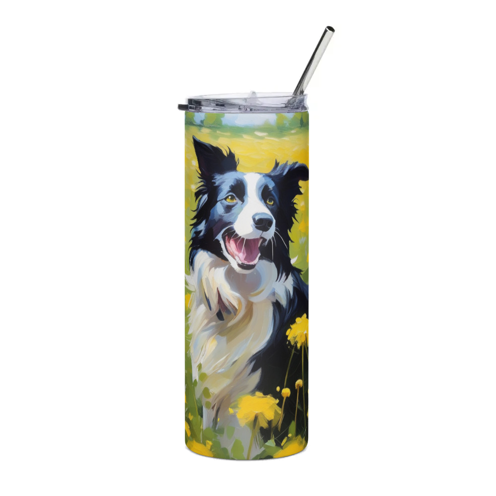 PugMug Custom Border Collie Stainless Steel Tumbler