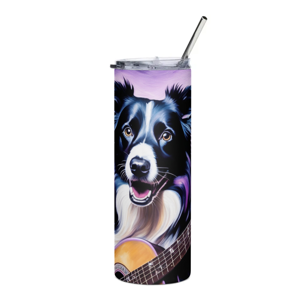 PugMug Custom Border Collie Stainless Steel Tumbler
