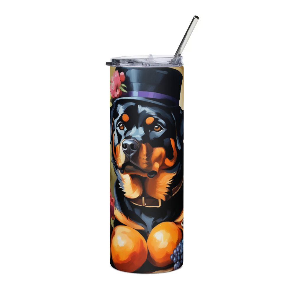 PugMug Custom Rottweiler Stainless Steel Tumbler