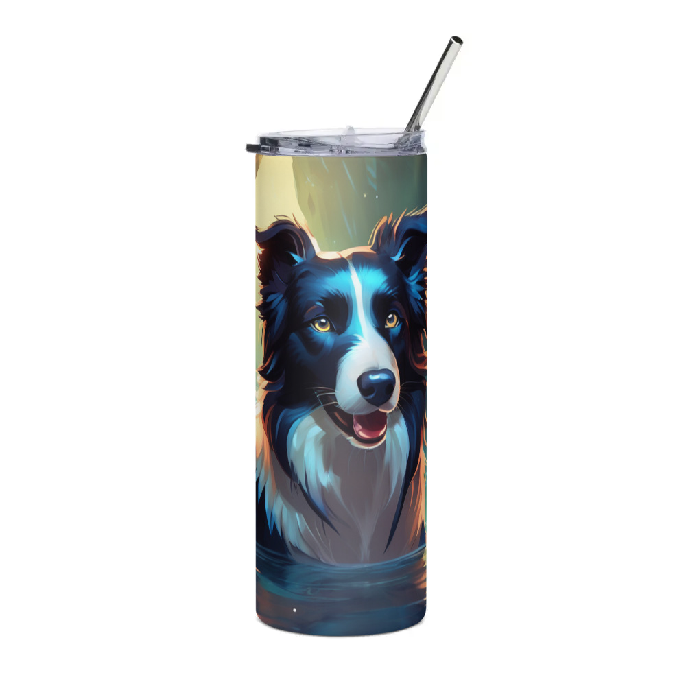PugMug Custom Border Collie Stainless Steel Tumbler
