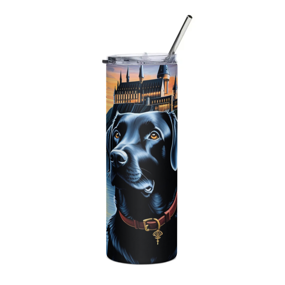 PugMug Custom Black Labrador Retriever Stainless Steel Tumbler