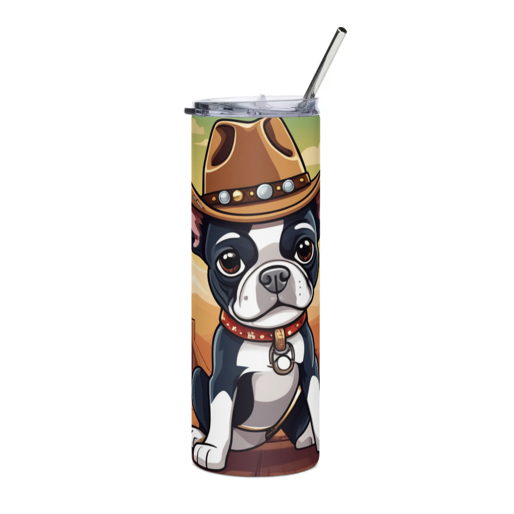 PugMug Custom Boston Terrier Stainless Steel Tumbler
