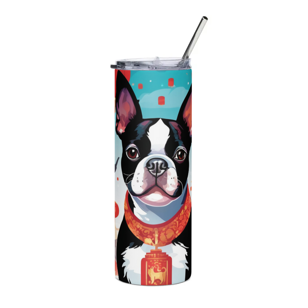 PugMug Custom Boston Terrier Stainless Steel Tumbler