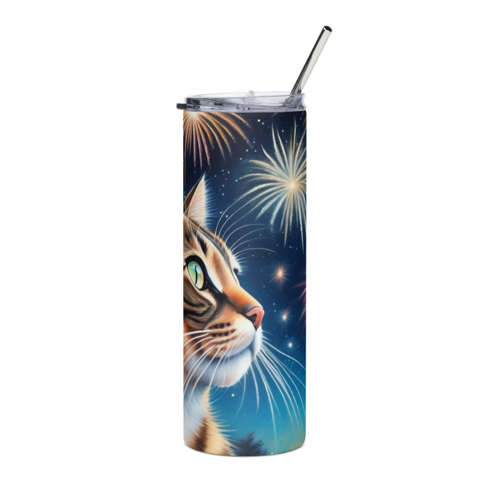 PugMug Custom Tabby Exotic Cat Stainless Steel Tumbler