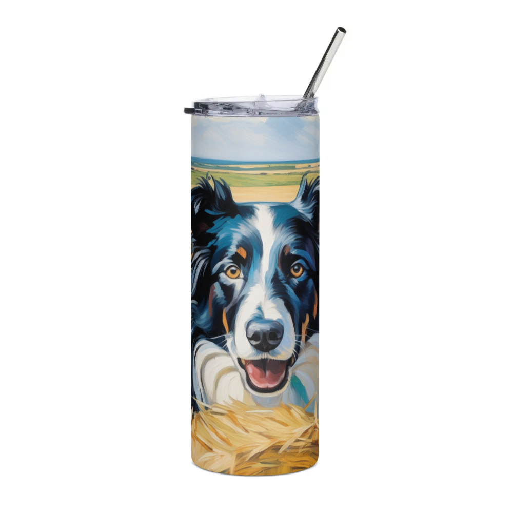 PugMug Custom Border Collie Stainless Steel Tumbler