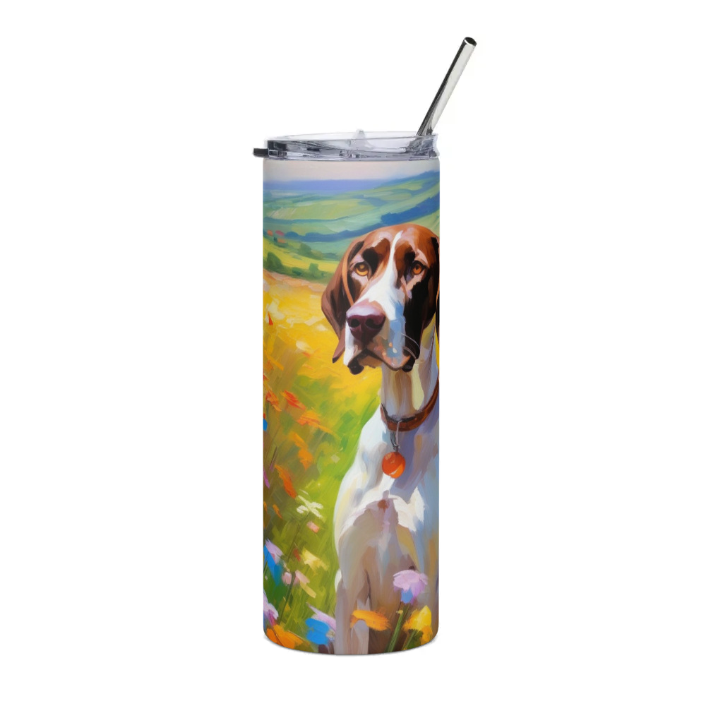 PugMug Custom Pointer Dog Stainless Steel Tumbler