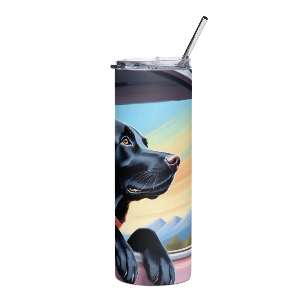 PugMug Custom Black Labrador Retriever Stainless Steel Tumbler