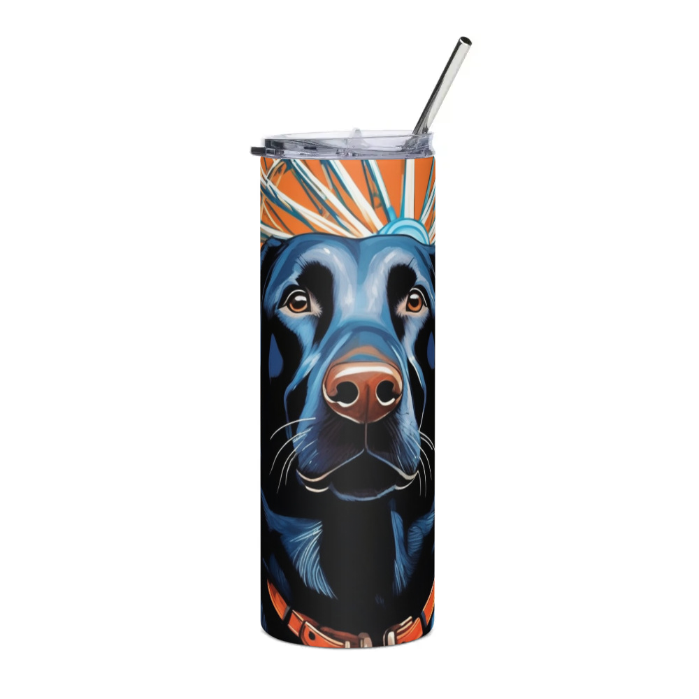 PugMug Custom Black Labrador Retriever Stainless Steel Tumbler
